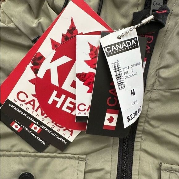 Canada Weather Gear Sherpa Lined Anorak Parker Jacket Sage Style OLCW894EC - Picture 4 of 15